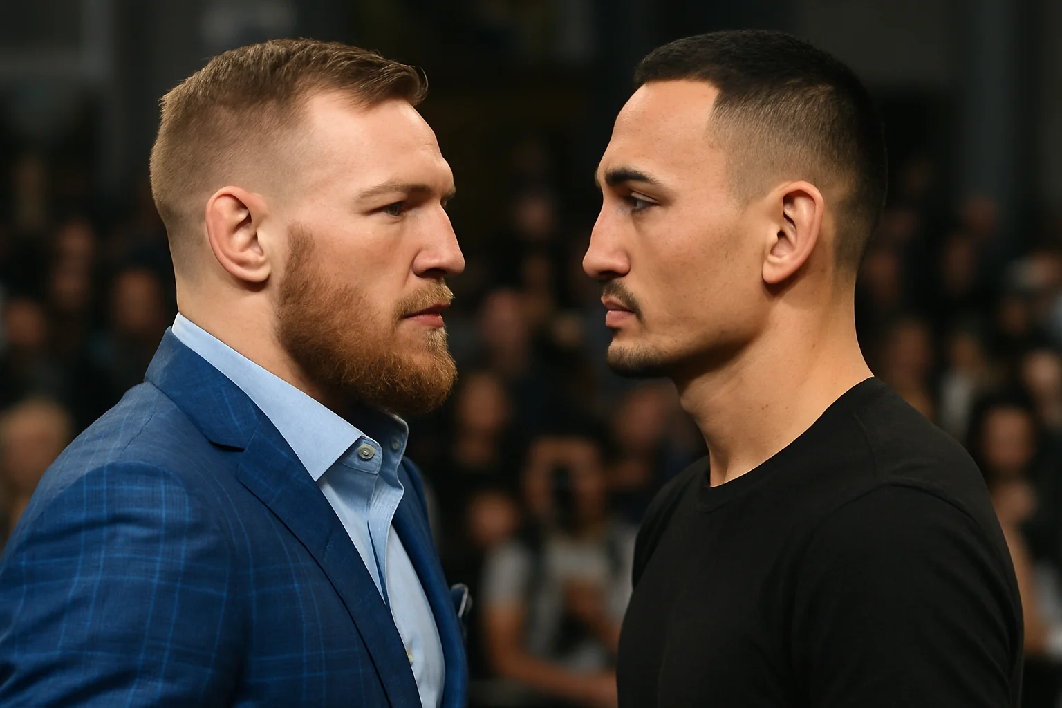 Conor McGregor i-a smuls ochelarii lui Max Holloway la conferința UFC 329