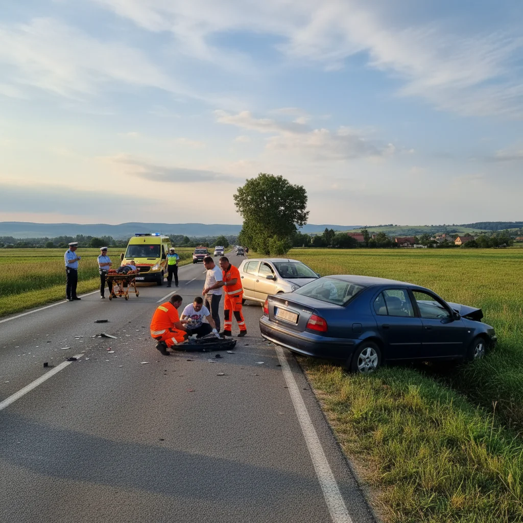 Accident cu trei răniți între Deaj și Hărănglab, în apropiere de Târgu Mureș
