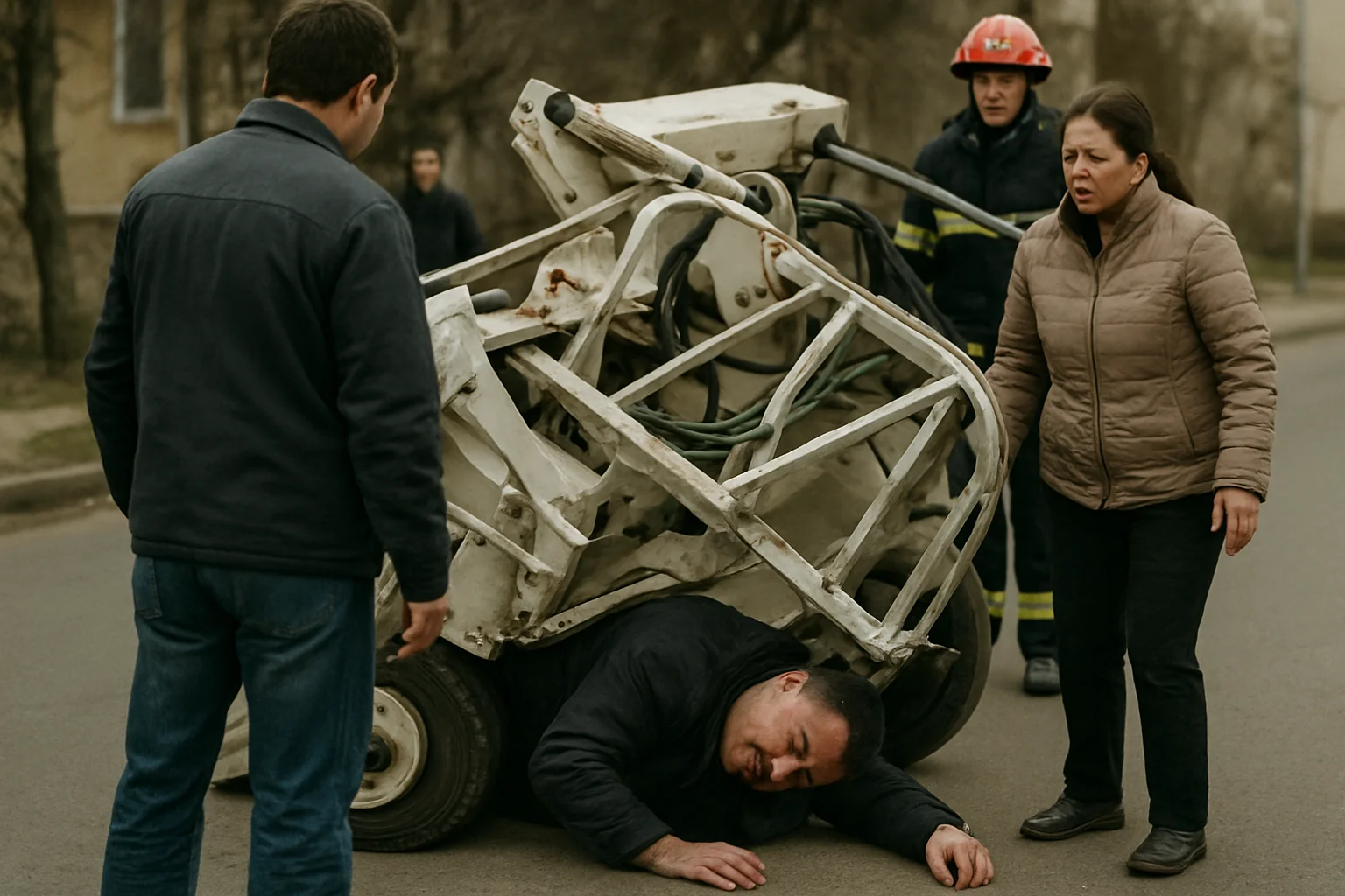 Accident mortal la Reghin: Bărbat prins într-o nacelă