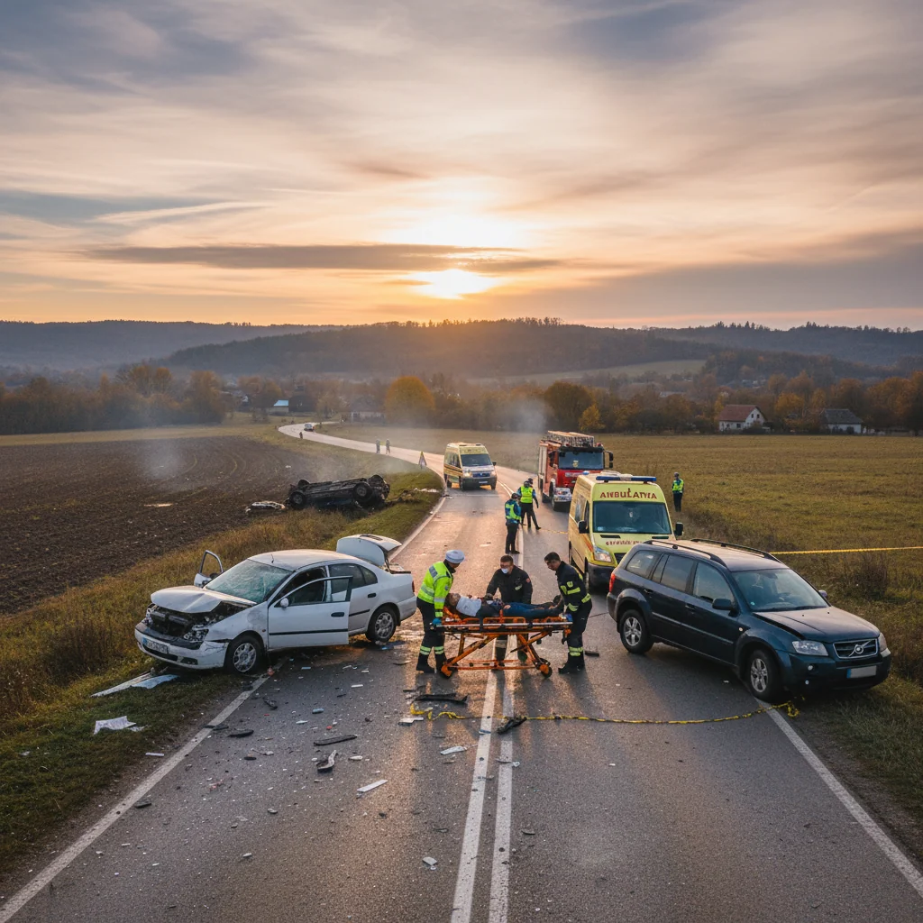Accident rutier cu trei victime la Sărmașu, două persoane transferate la UPU Târgu Mureș