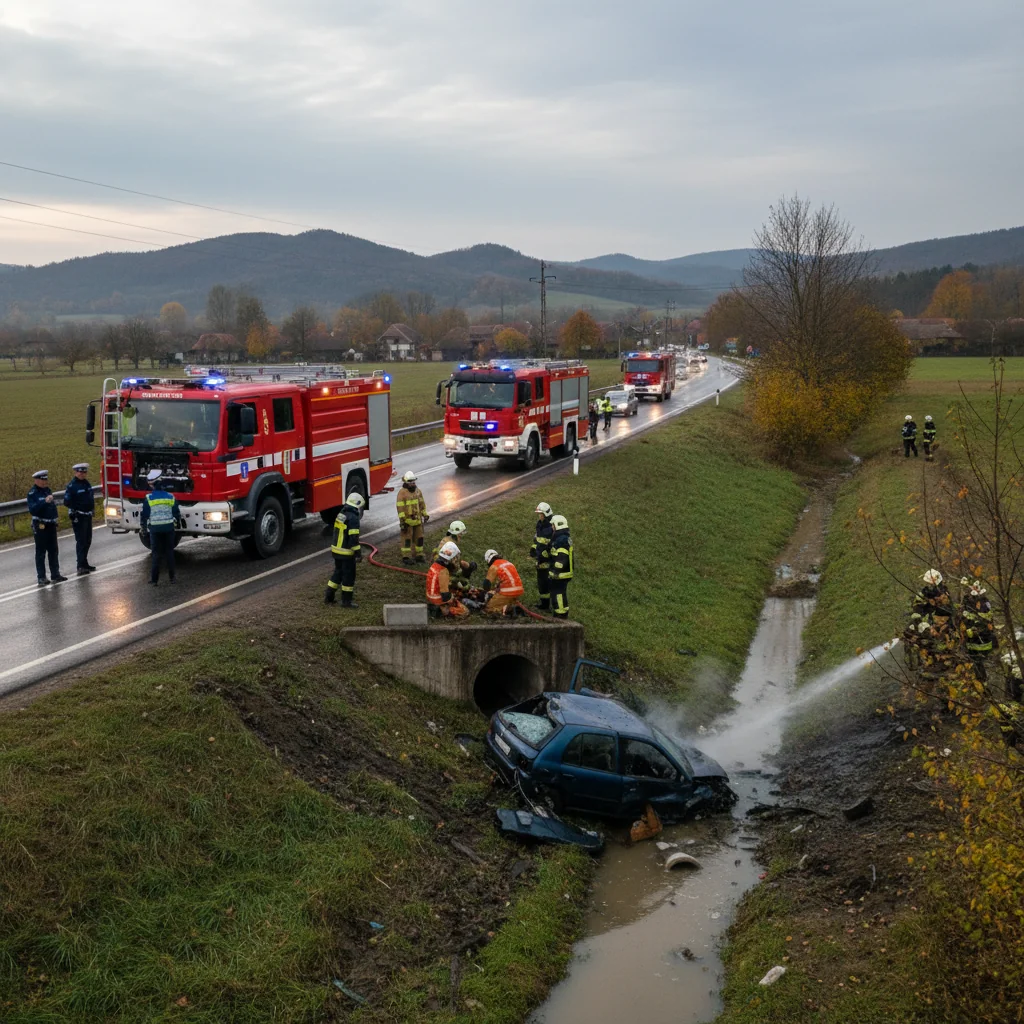 Accident rutier între Deaj și Hărănglab, anunțat în județul Mureș. Intervin pompierii din Târnăveni și autoritățile din Târgu Mureș