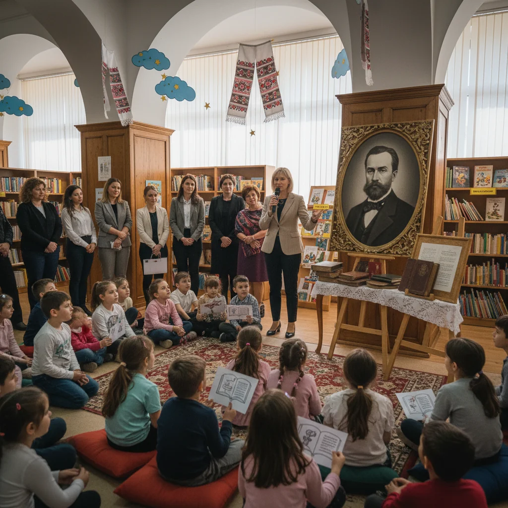 Activitate culturală dedicată lui Mihai Eminescu la Biblioteca Copiilor din Târgu Mureș
