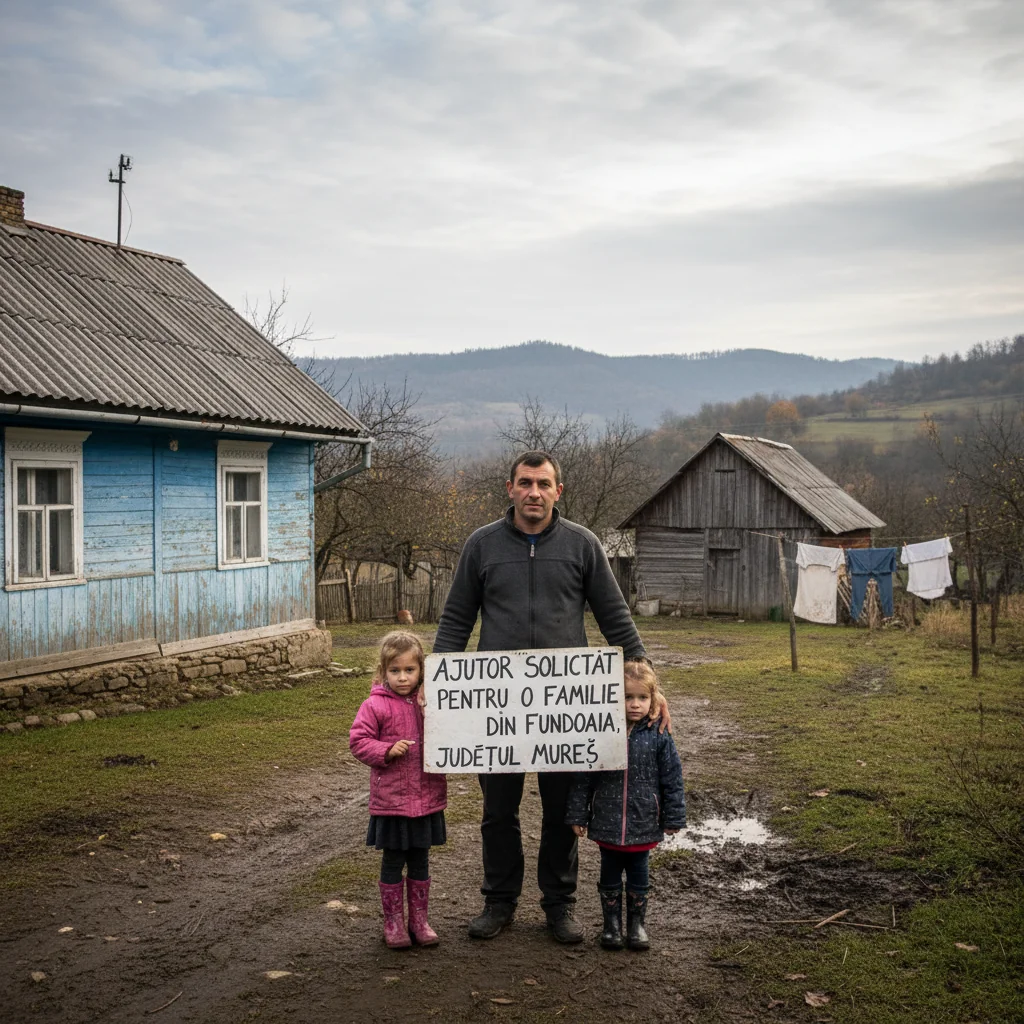 Apel public la solidaritate în Târgu Mureș pentru o familie din Fundoaia