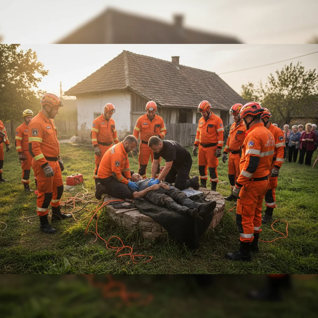 Bărbat de 74 de ani resuscitat după ce a căzut într-o fântână în localitate