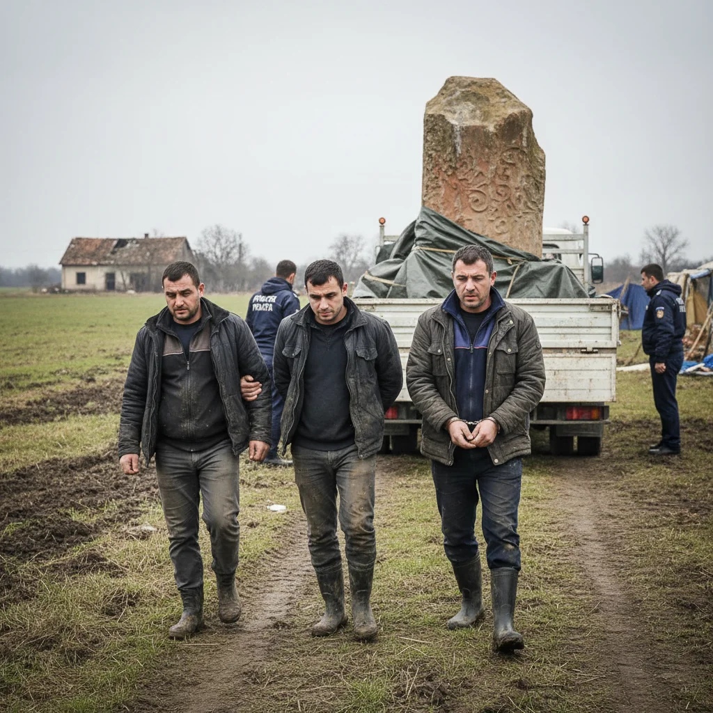 Bărbați reținuți după furtișagul a 1,5 tone de monolit ceramic