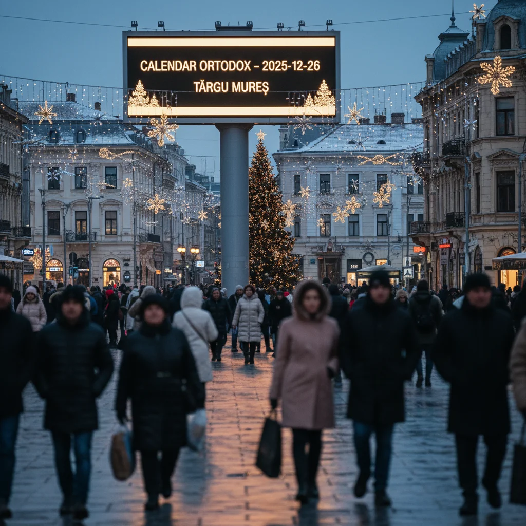 Calendar ortodox – 2025-12-26 în Târgu Mureș