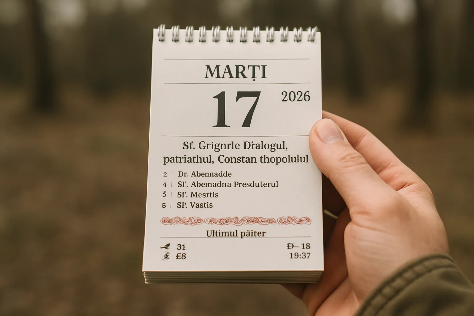 Calendar ortodox – 2026-03-17