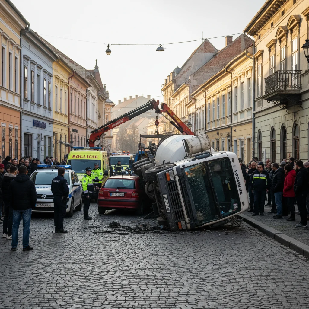 Circulație oprită temporar la Târgu Mureș după un accident rutier produs pe 19 februarie