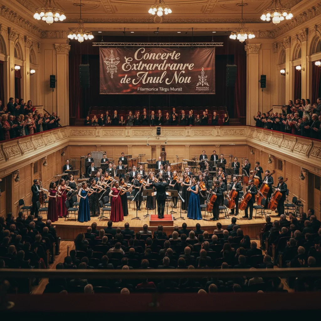 Concerte speciale de Anul Nou la Filarmonica Târgu Mureș, în Palatul Culturii
