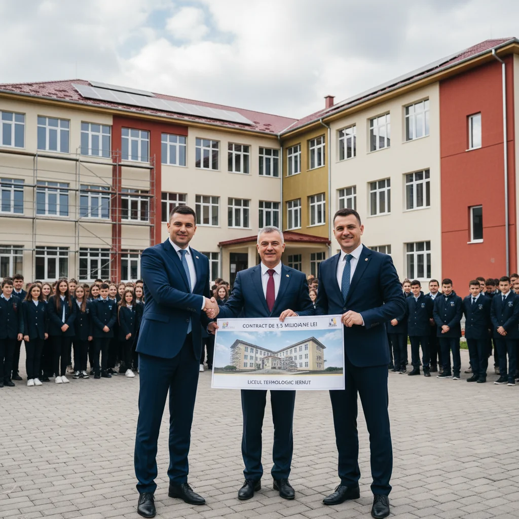 Contract de 5,5 milioane lei pentru modernizarea energetică a Liceului Tehnologic din Iernut