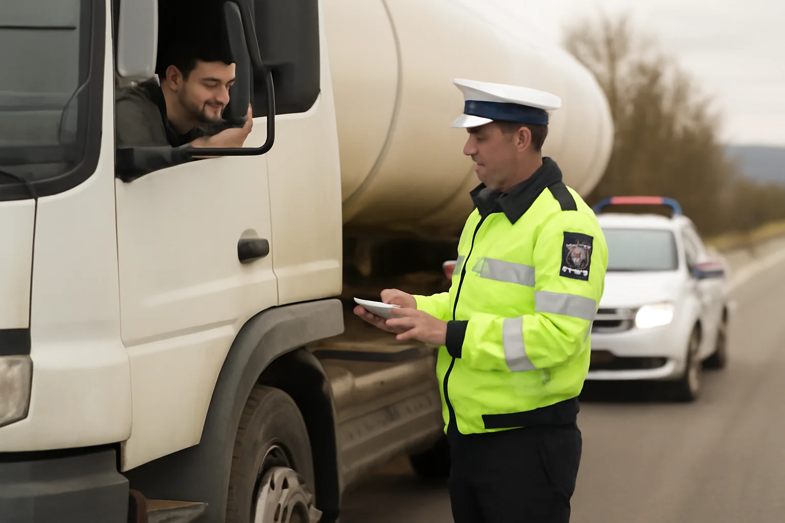 Controale rutiere în județul Mureș pentru verificarea legalității transportului auto