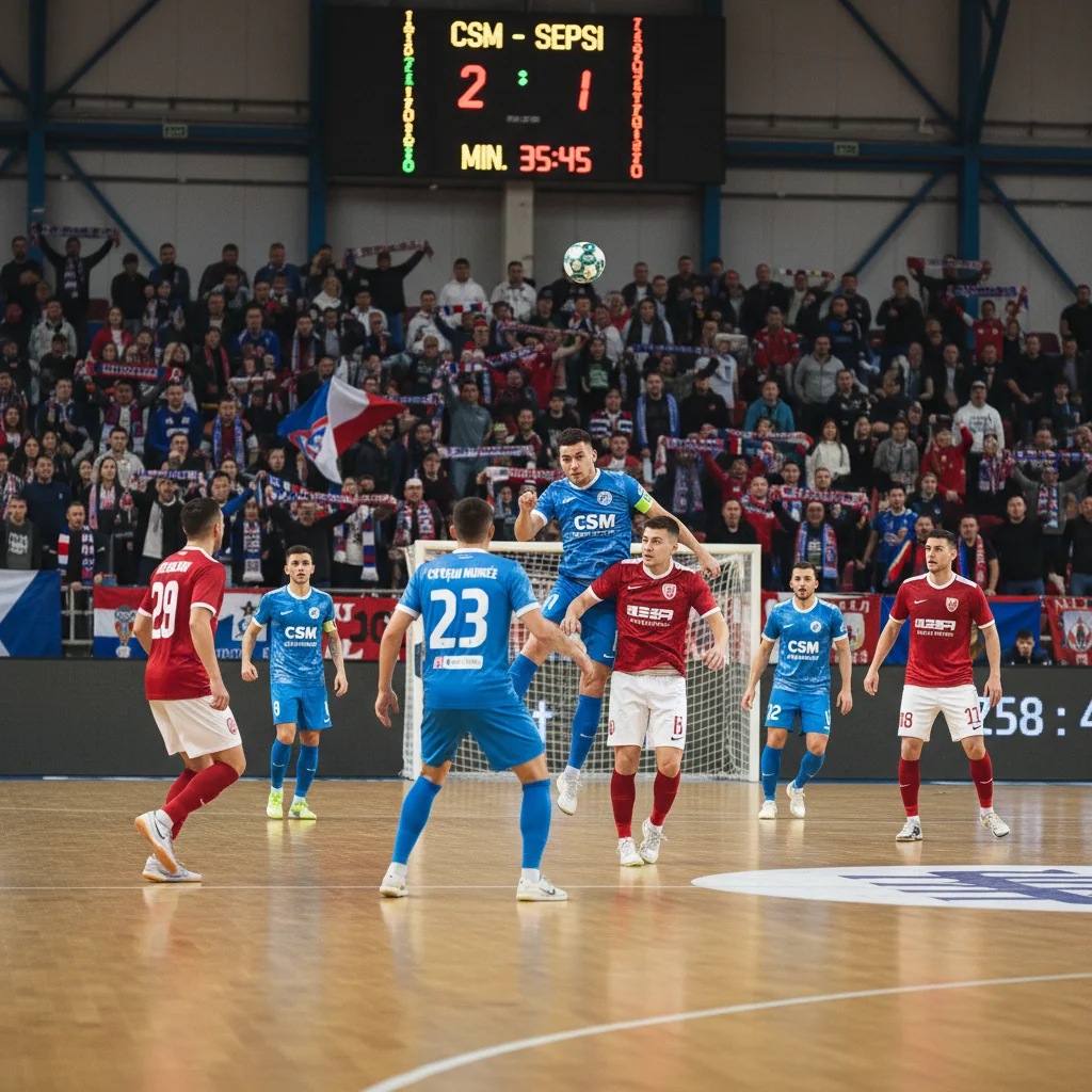 CSM Târgu Mureș întâlnește Sepsi în meci decisiv de futsal