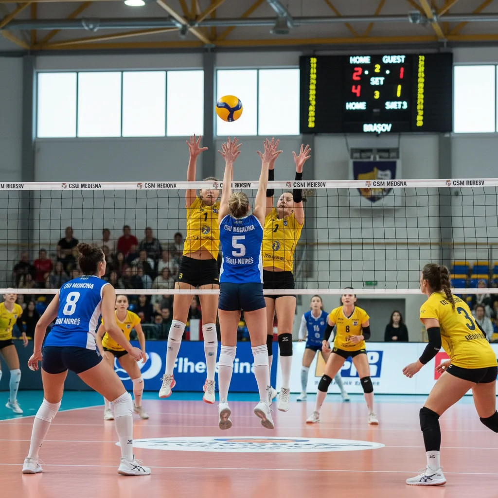 CSU Medicina Târgu Mureș dispută acasă meciul cu CSM Corona Brașov în Divizia A1 la volei feminin