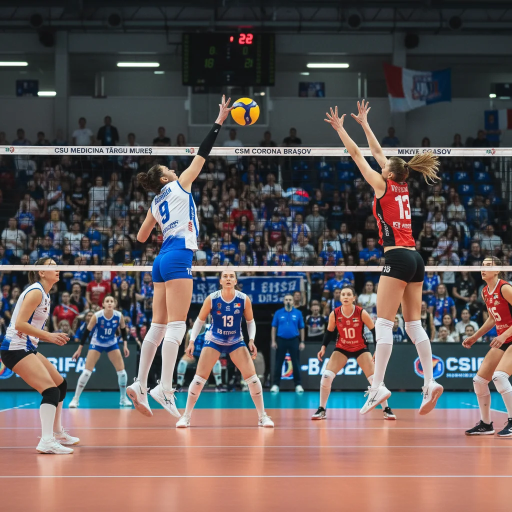 CSU Medicina Târgu Mureș întâlnește CSM Corona Brașov în Divizia A1 la volei feminin