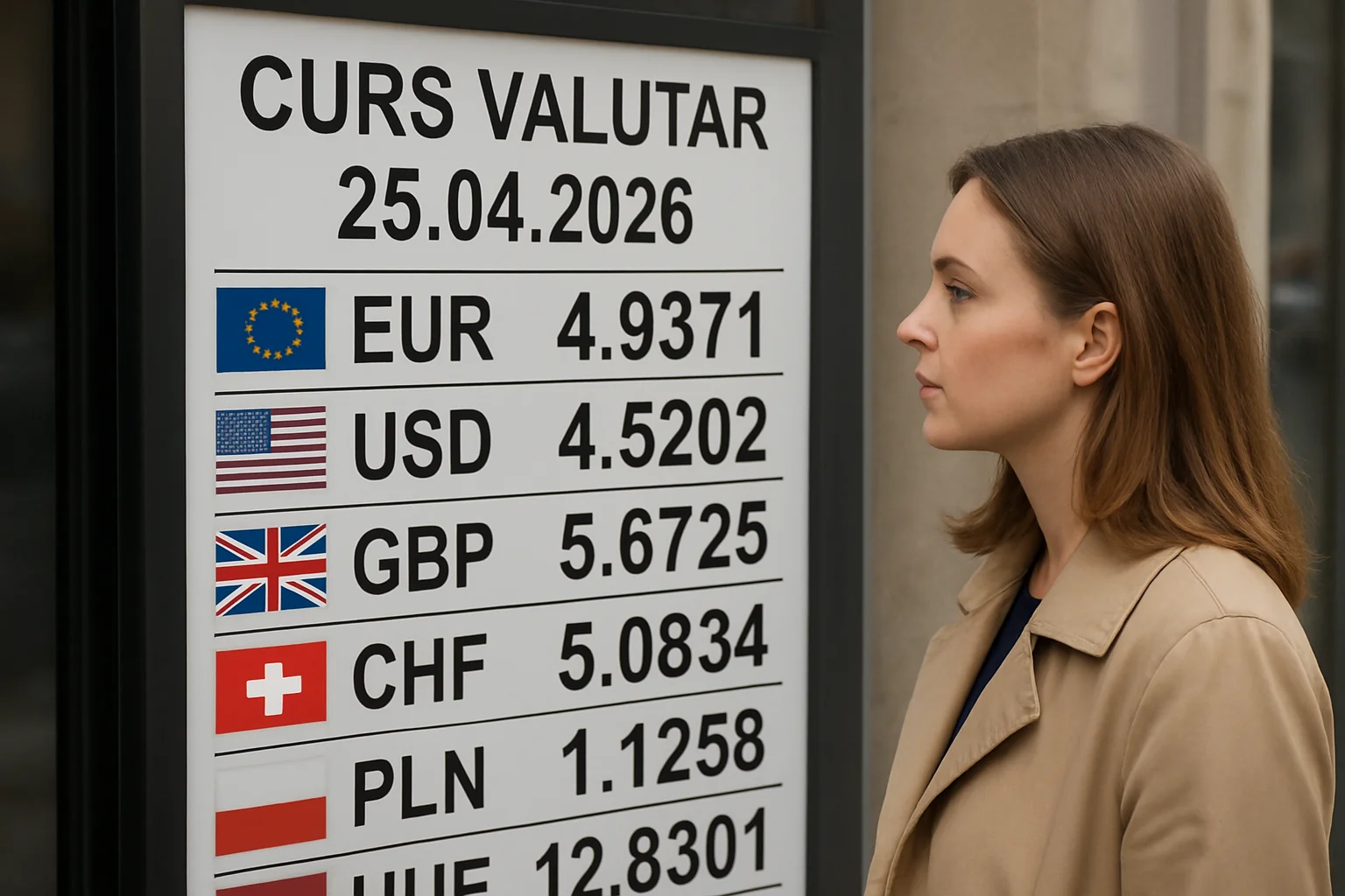 Curs valutar azi (BNR) – 2026-04-25