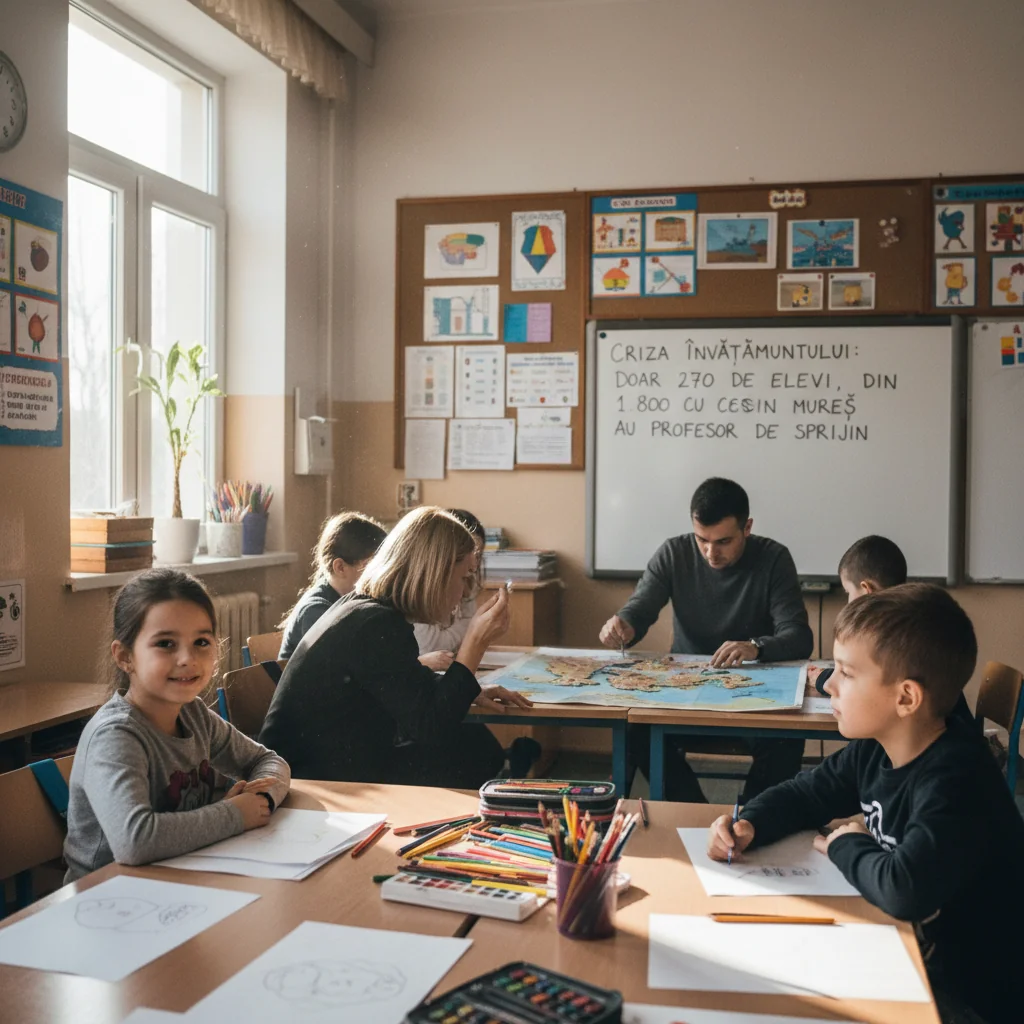 Doar 270 din 1.800 de elevi cu CES au profesor de sprijin