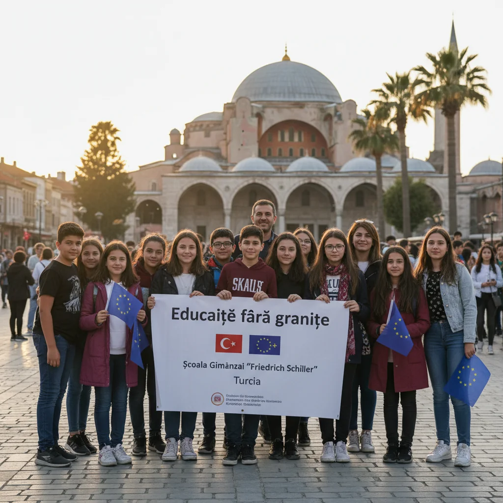 Elevii Școlii Gimnaziale Friedrich Schiller promovează spiritul Erasmus+ în Turcia prin proiectul Educație fără granițe