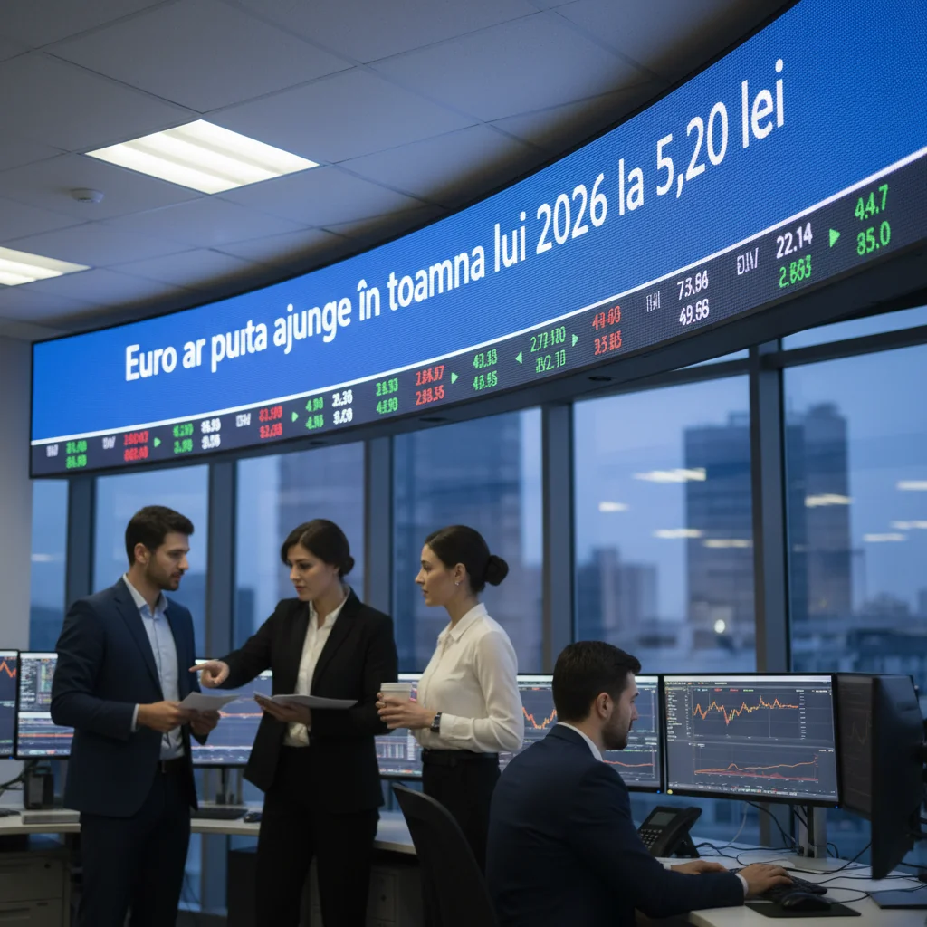 Euro poate atinge 5,20 lei în toamna anului 2026, estimează specialiști locali
