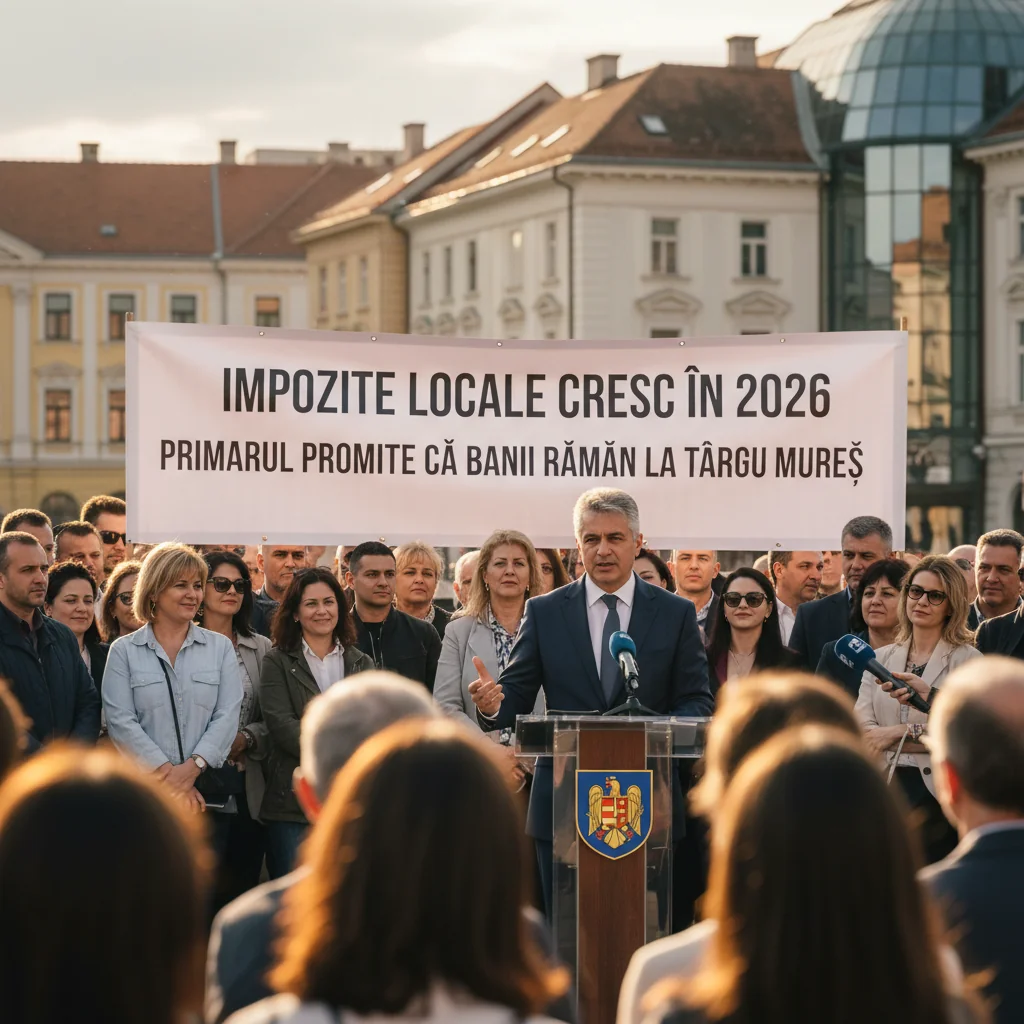 Impozitele locale vor crește în 2026 la Târgu Mureș, primarul promite reinvestirea integrală în oraș