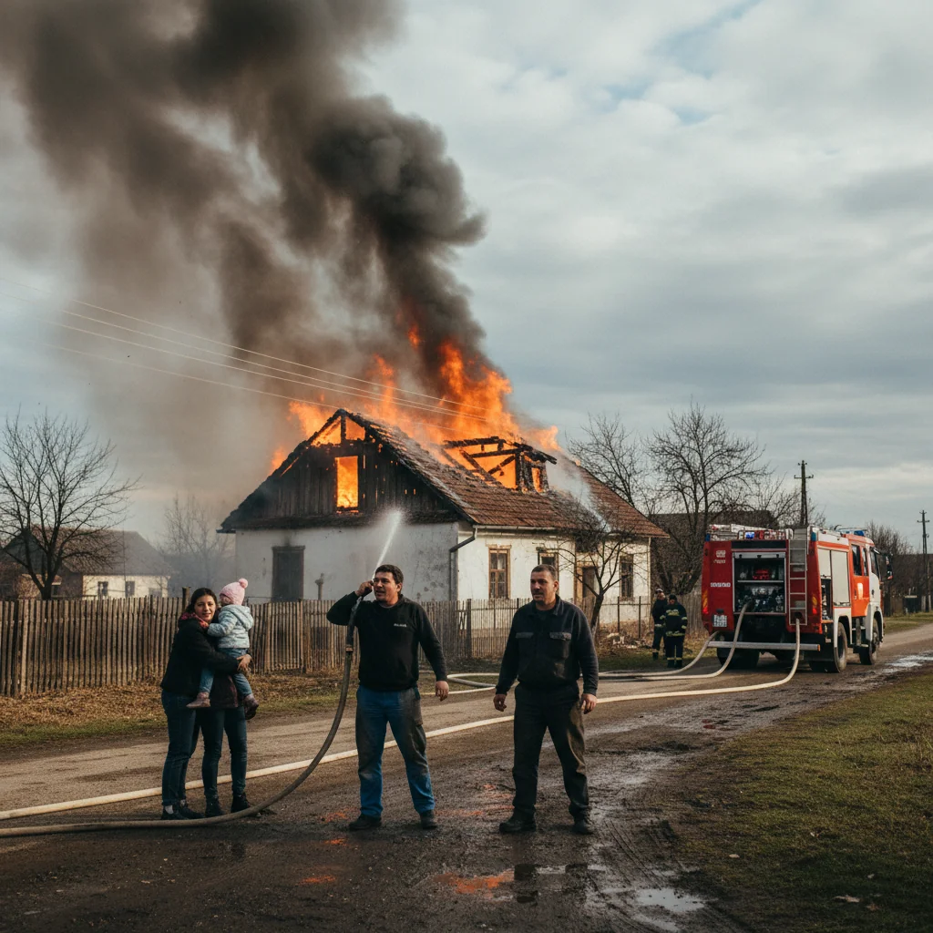 Incendiu devastator la o gospodărie din Ungheni