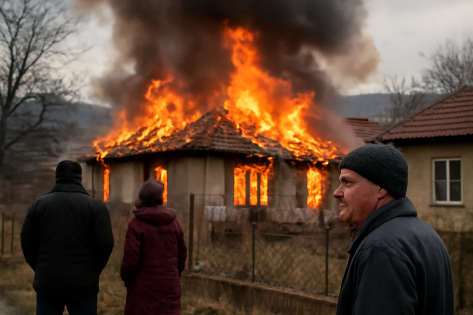 Incendiu la două locuințe în Gruișor (Acățari), intervenție a pompierilor din Târgu Mureș