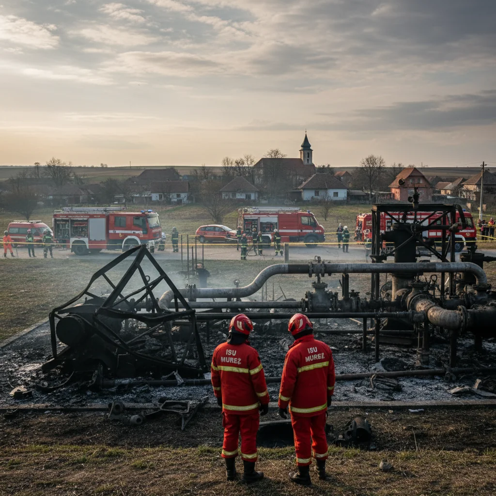 ISU Mureș anunță stare stabilă pentru angajatul rănit în explozia de la Cucerdea, lângă Târgu Mureș
