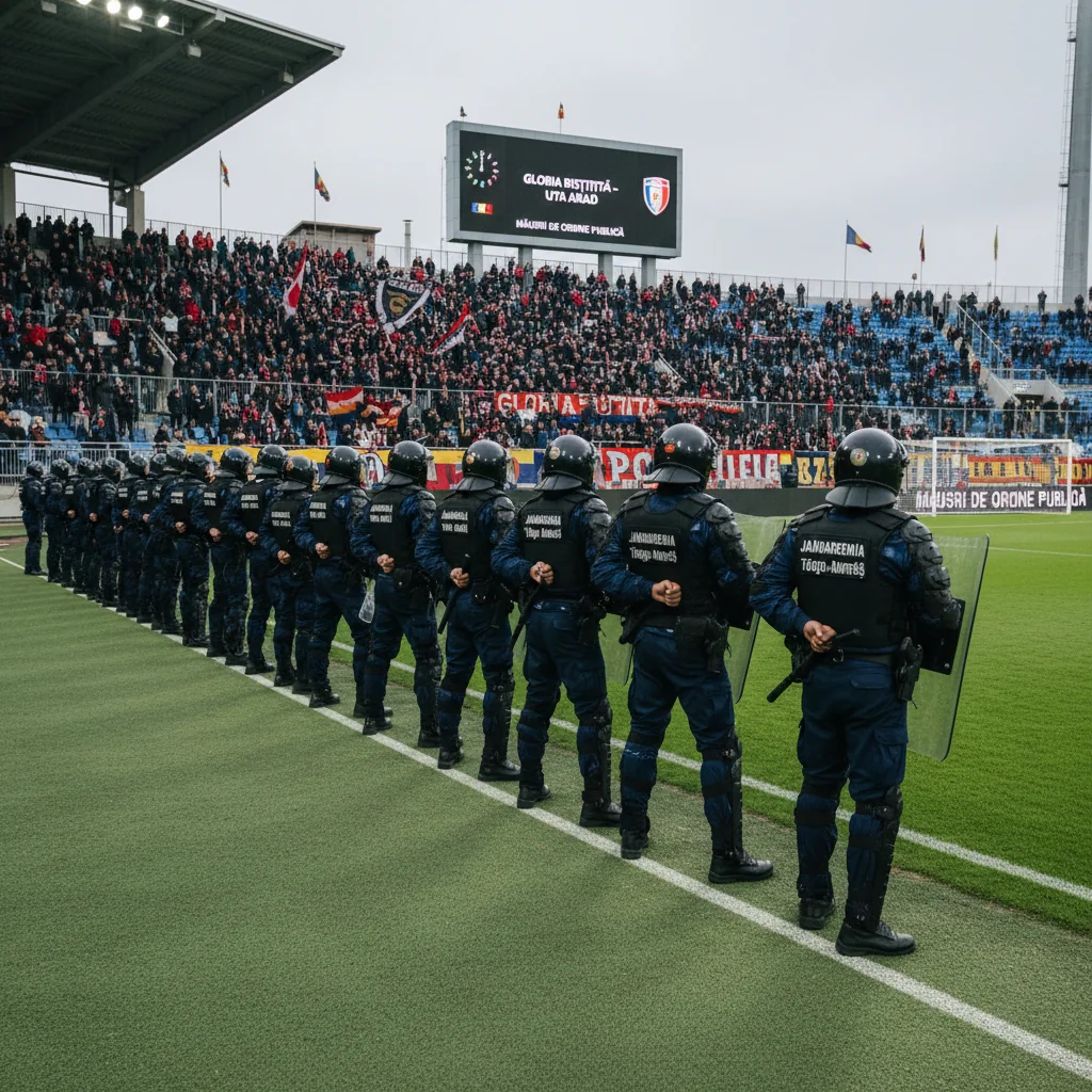 Jandarmeria Mobilă Târgu-Mureș anunță măsuri de ordine publică la meciul Gloria Bistrița – UTA Arad