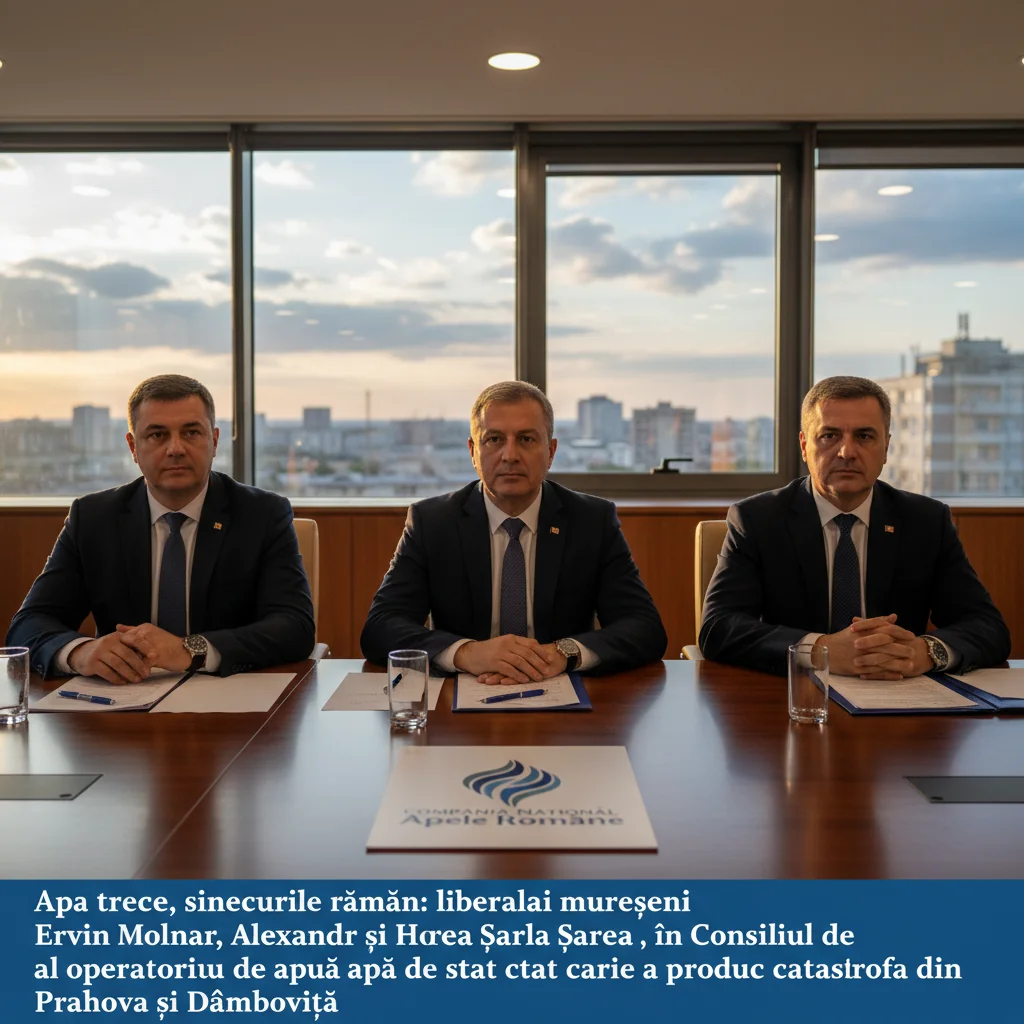 Liberalii mureșeni Ervin Molnar, Alexandru Gyorgy și Horea Șarlea în Consiliul de Administrație al operatorului de apă de stat responsabil de criza din Prahova și Dâmbovița