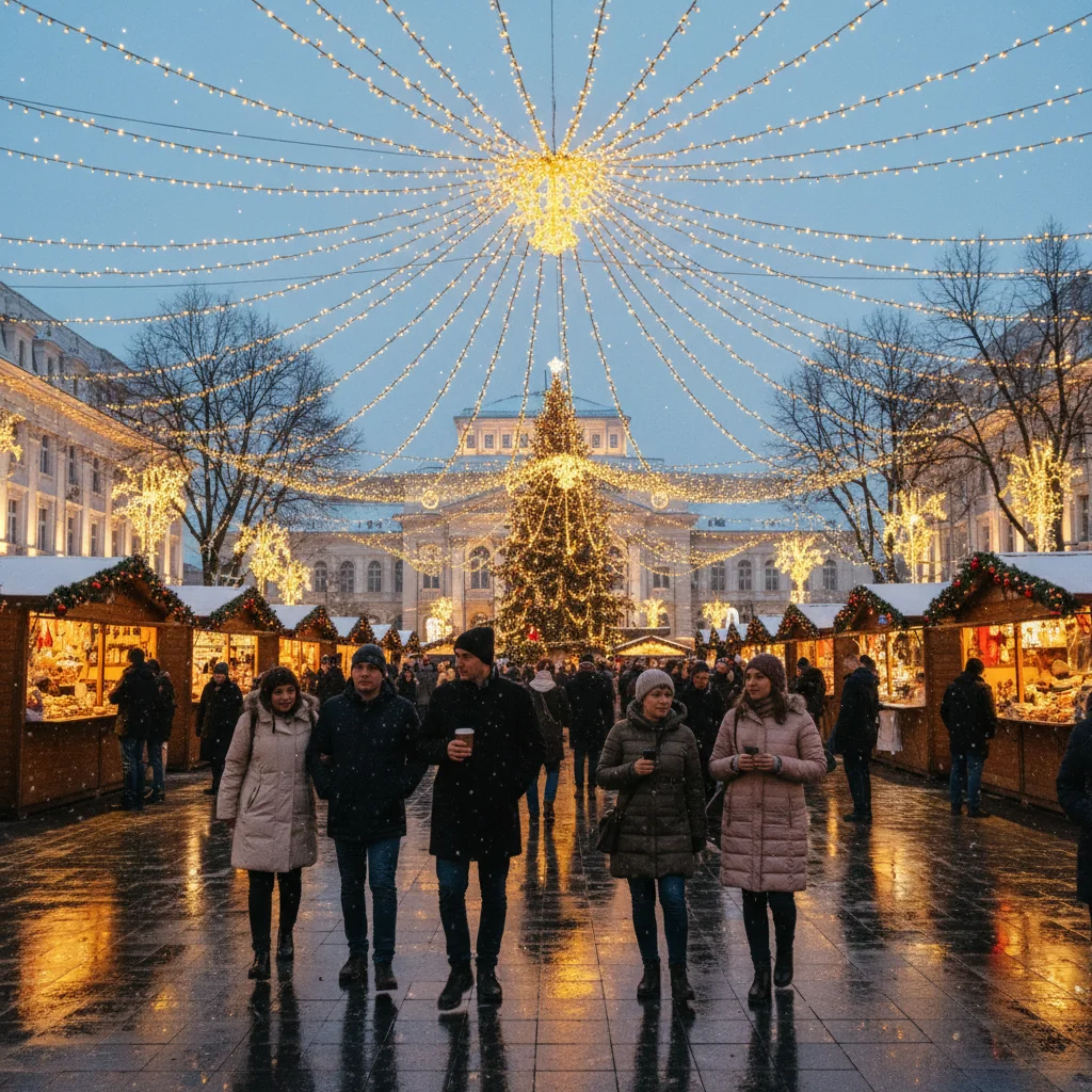 Luminile aprinse și Târgul de Crăciun inaugurat oficial