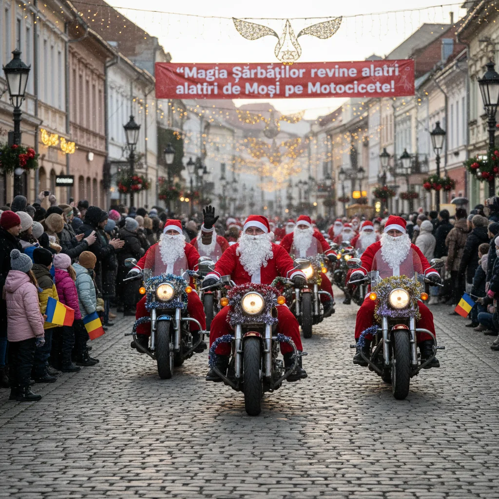 Magia sărbătorilor revine la fel ca în anii trecuți, alături de Moșii pe Motociclete!