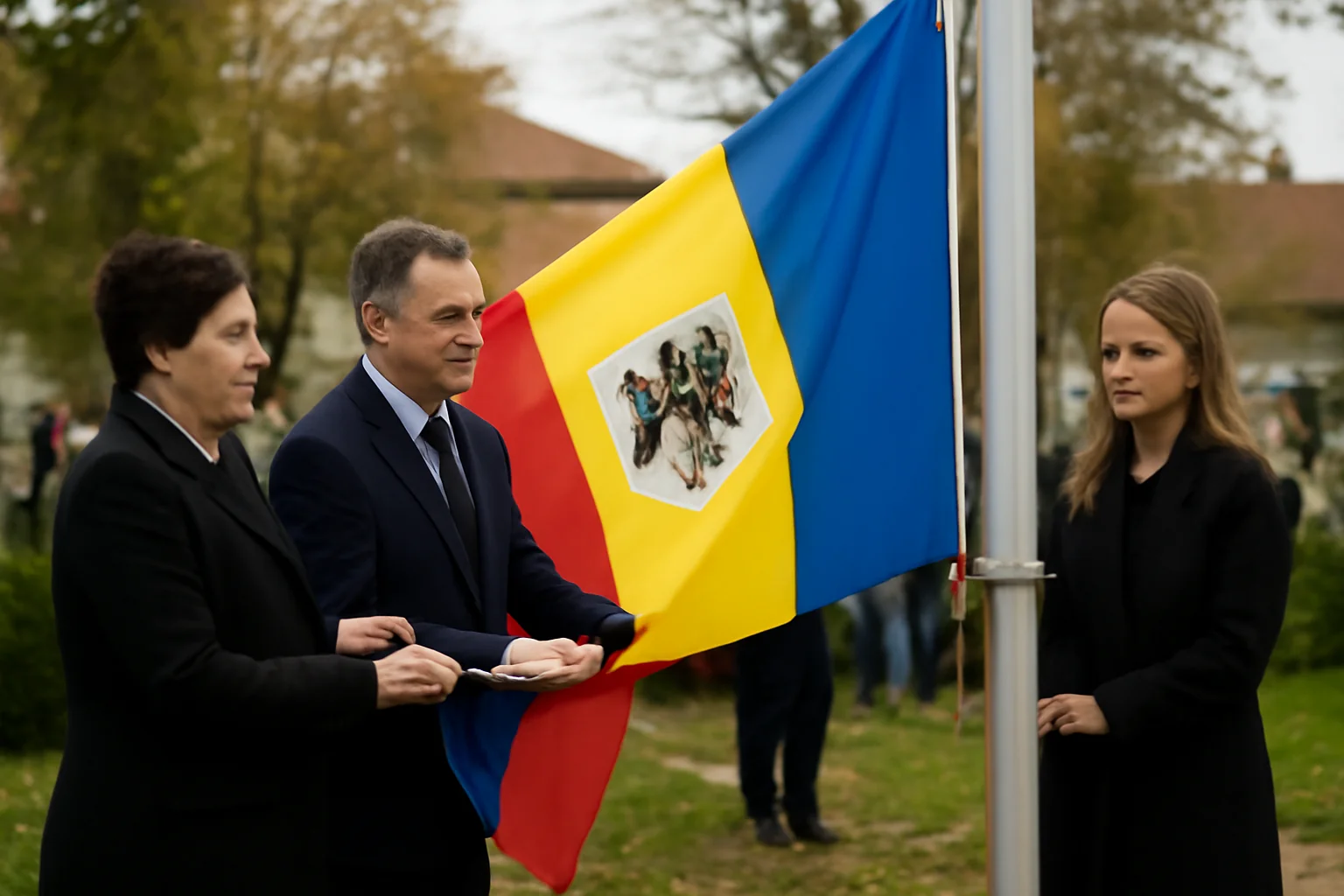 Miercurea Nirajului are steag oficial aprobat de Guvern; anunțul, făcut la Târgu Mureș