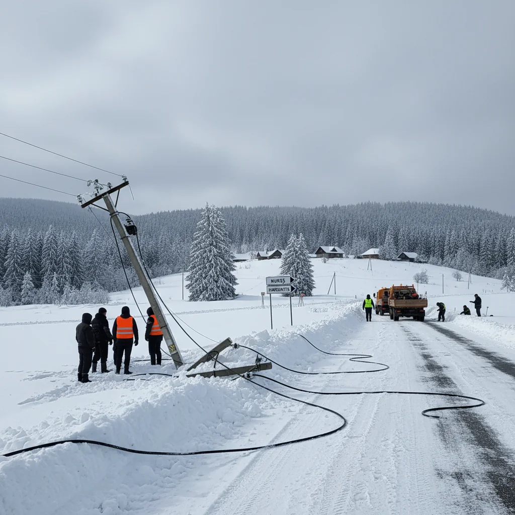 Mii de consumatori fără energie electrică în zona Sovata–Corund, anunță furnizorul la Târgu Mureș