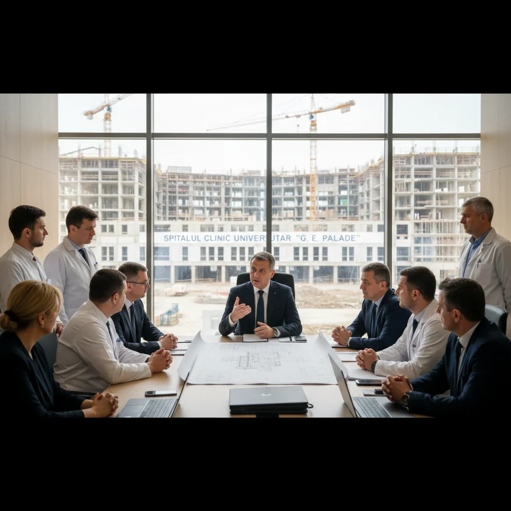 Ministrul Sănătății discută progresul Spitalului Clinic Universitar G. E. Palade din Târgu Mureș