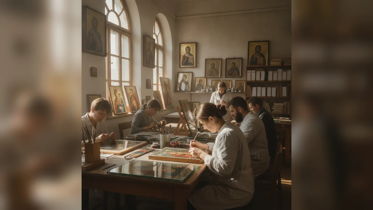 Muzeul Județean Mureș a organizat un workshop de restaurare icoane pe sticlă