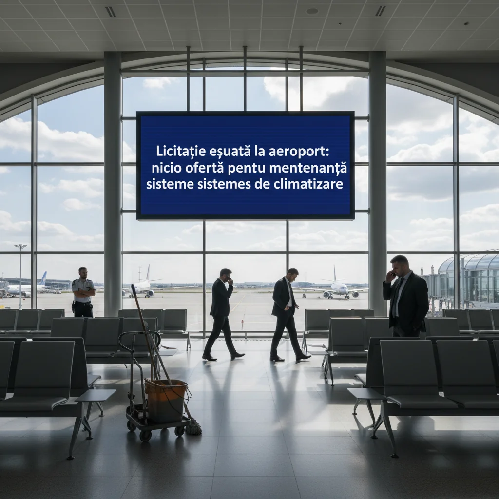 Nicio ofertă depusă la licitația pentru mentenanța sistemelor de climatizare de la aeroport