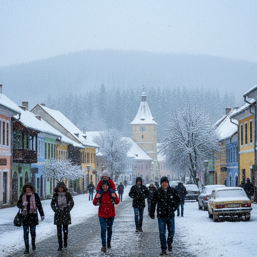 Ninsori abundente la Târgu Mureș pe 3–4 ianuarie 2026 afectează traficul în județul Mureș