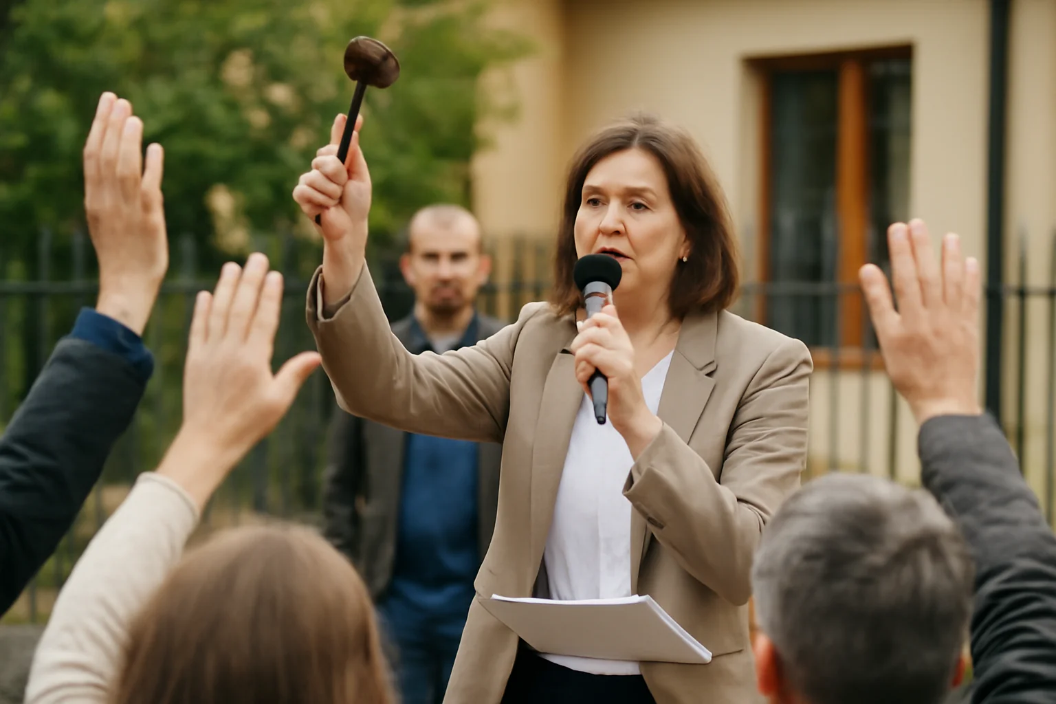 Organizare licitație deschisă cu strigare în comunitatea locală