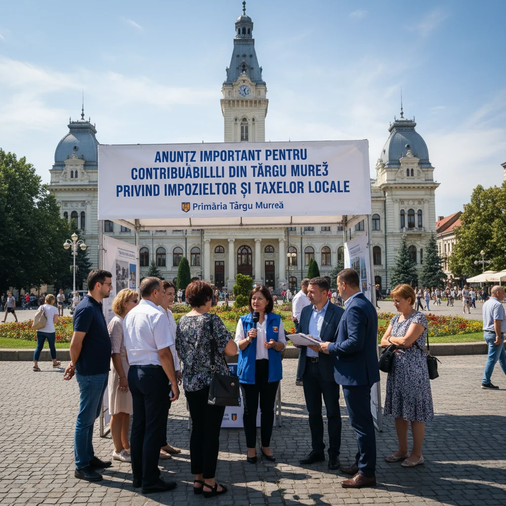 Patru opțiuni de plată pentru impozite și taxe locale anunțate de Primăria Târgu Mureș