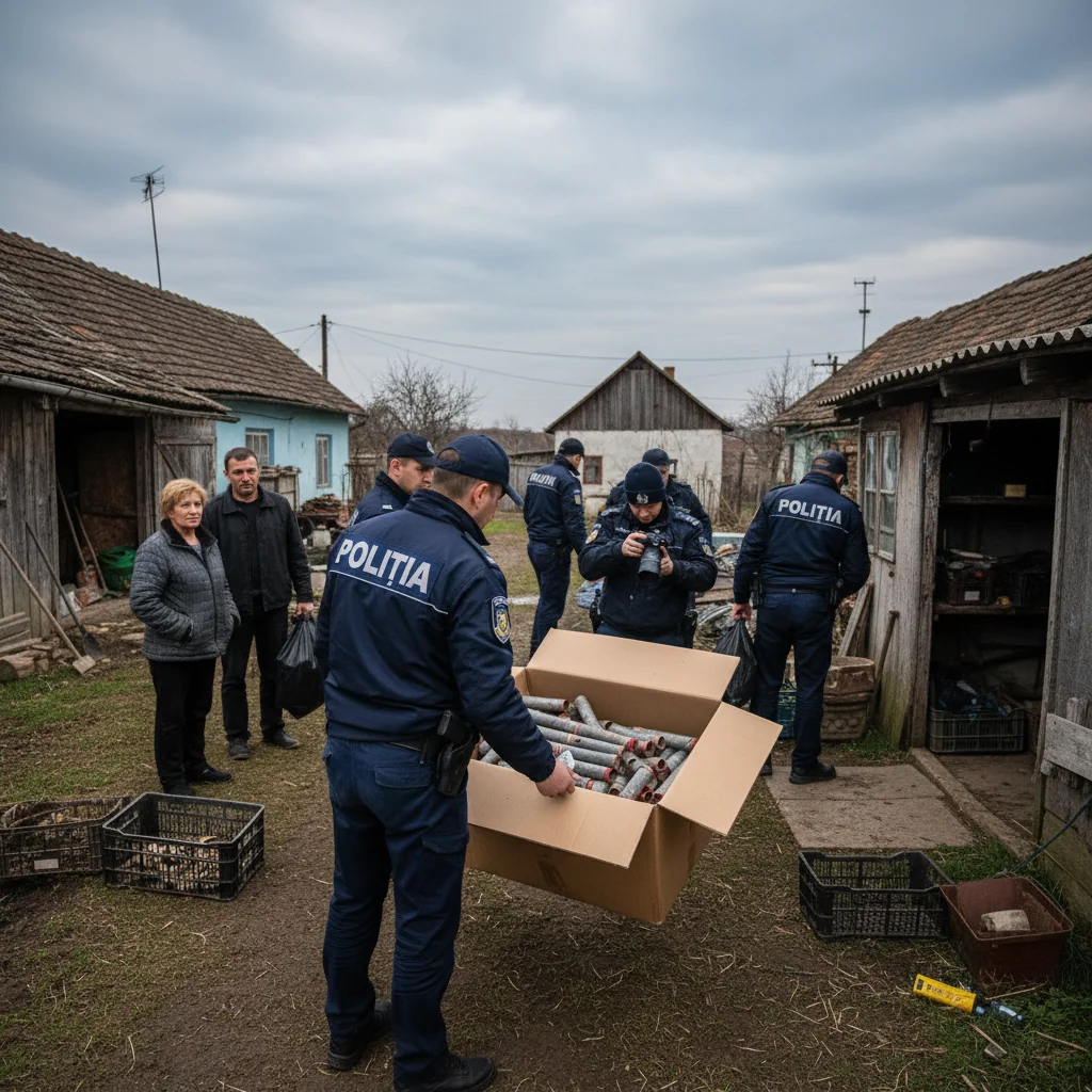 Percheziții la Târgu Mureș și în județele Mureș și Bistrița-Năsăud pentru articole pirotehnice