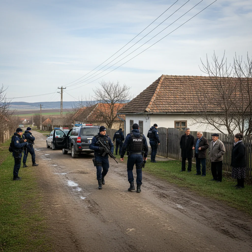 Percheziții la Zau de Câmpie prezentate într-un material video publicat la Târgu Mureș