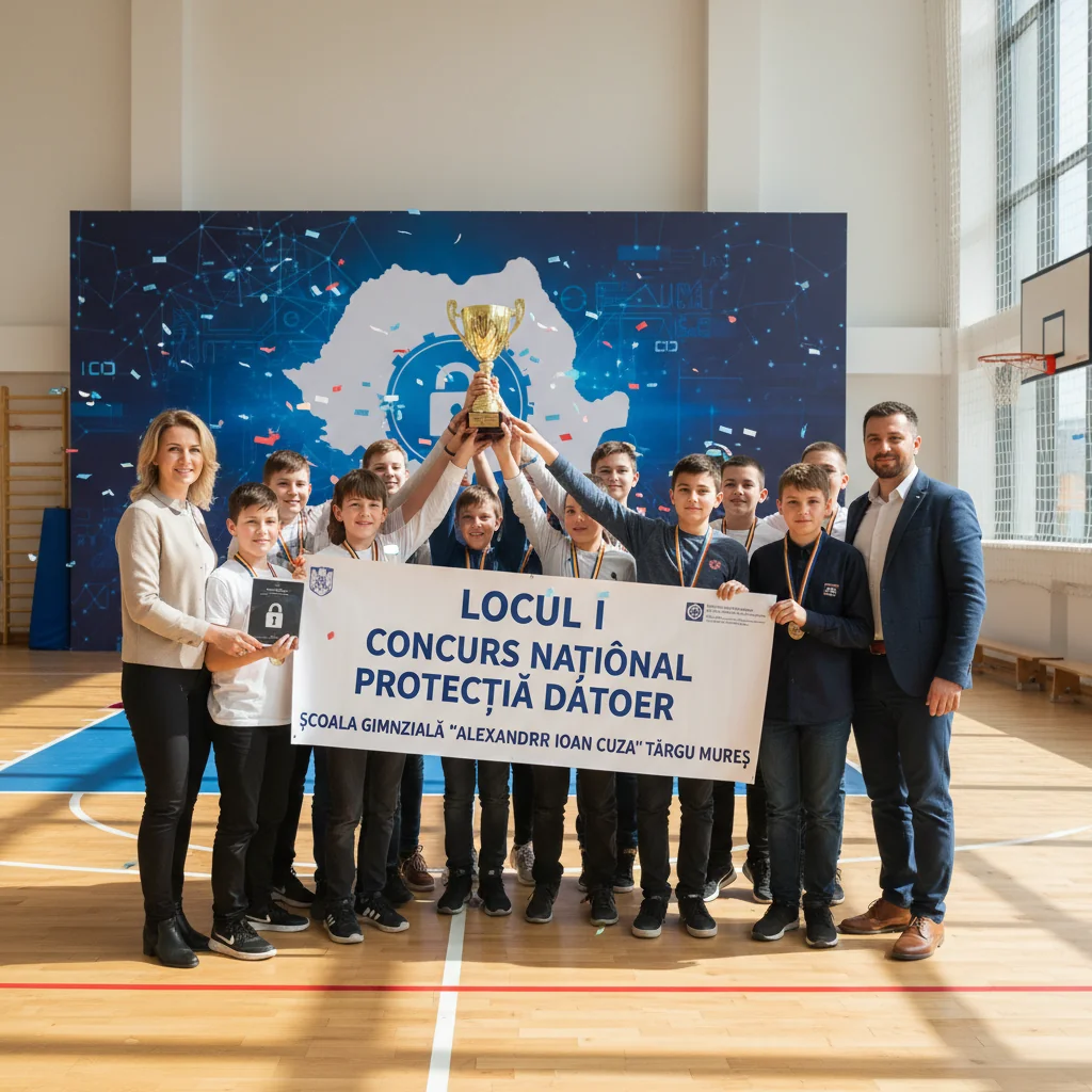 Performanță la nivel național pentru o școală din Târgu Mureș la un concurs despre protecția datelor