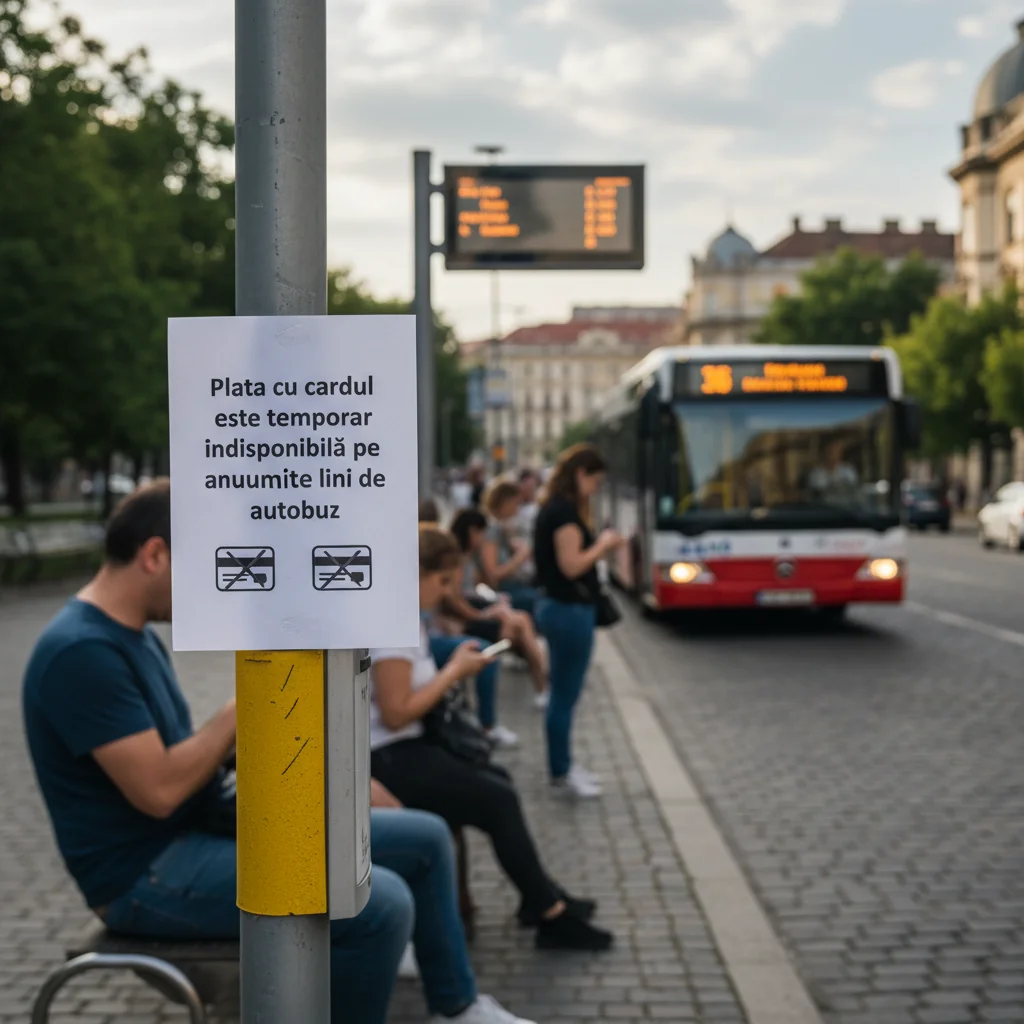 Plata cu cardul, suspendată temporar pe anumite linii de autobuz locale