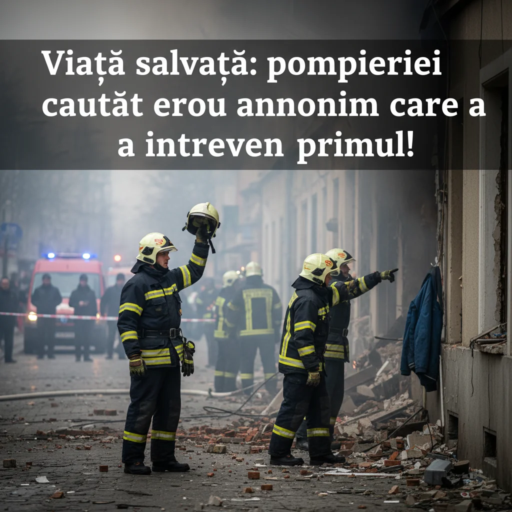 Pompierii caută eroul anonim care a salvat o viață în intervenția crucială