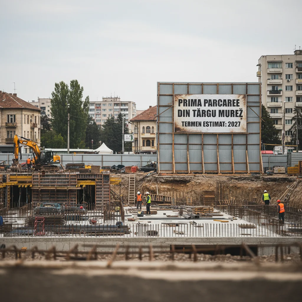Prima parcare subterană din Târgu Mureș, anunțată cu termen de finalizare la începutul lui 2027