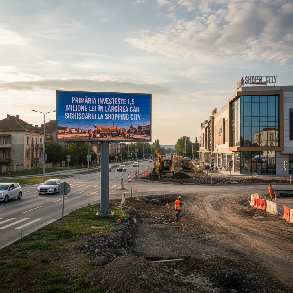 Primăria alocă 1,5 milioane lei pentru lărgirea Căii Sighișoarei spre Shopping City
