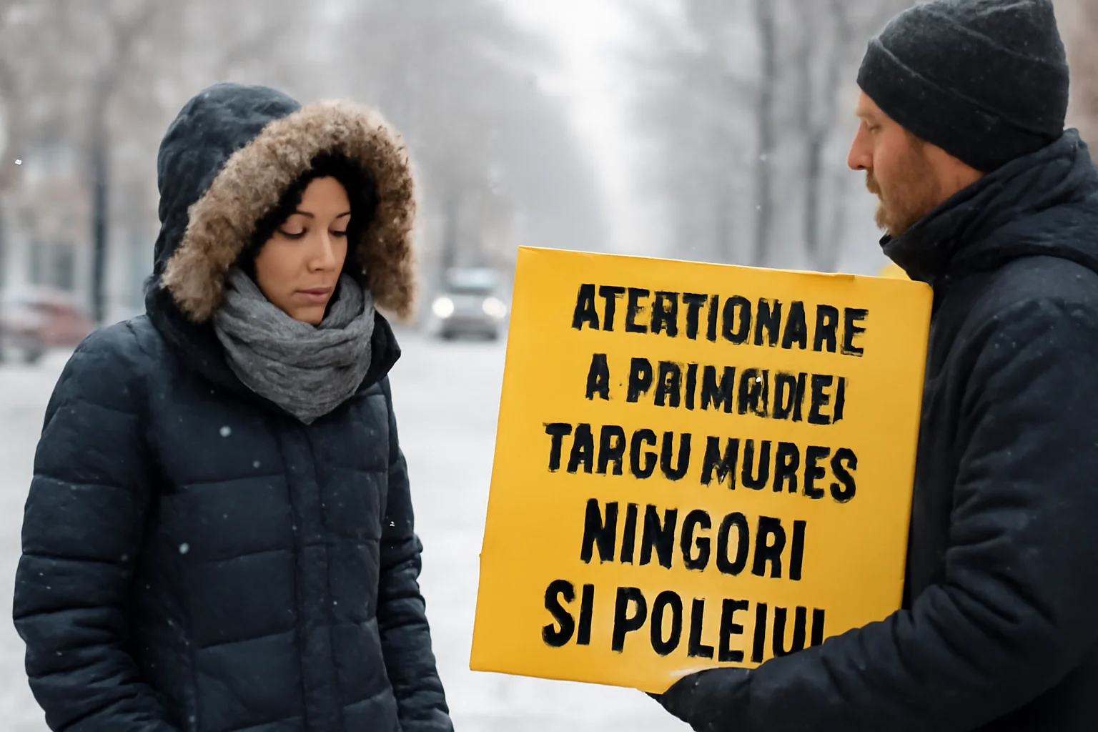 Primăria Târgu Mureș avertizează asupra ninsorilor și poleiului în următoarele zile