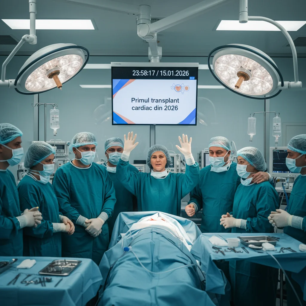Primul transplant de inimă al anului 2026, realizat cu succes la Târgu Mureș, în ciuda întârzierii cauzate de ger