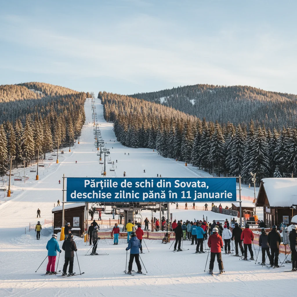 Program extins pentru pârtia de schi din Sovata, anunțat pentru turiștii din Târgu Mureș și împrejurimi
