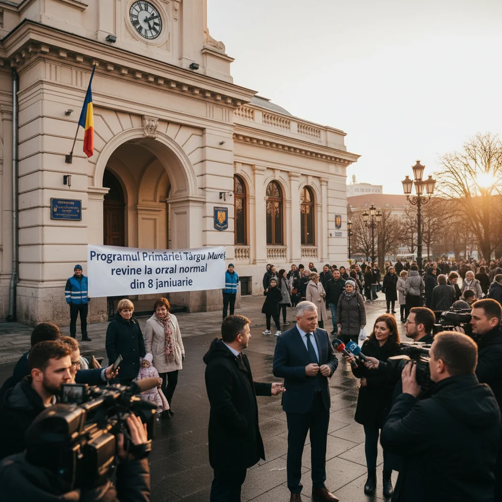 Programul Primăriei Târgu Mureș revine la orarul normal cu publicul din 8 ianuarie 2026
