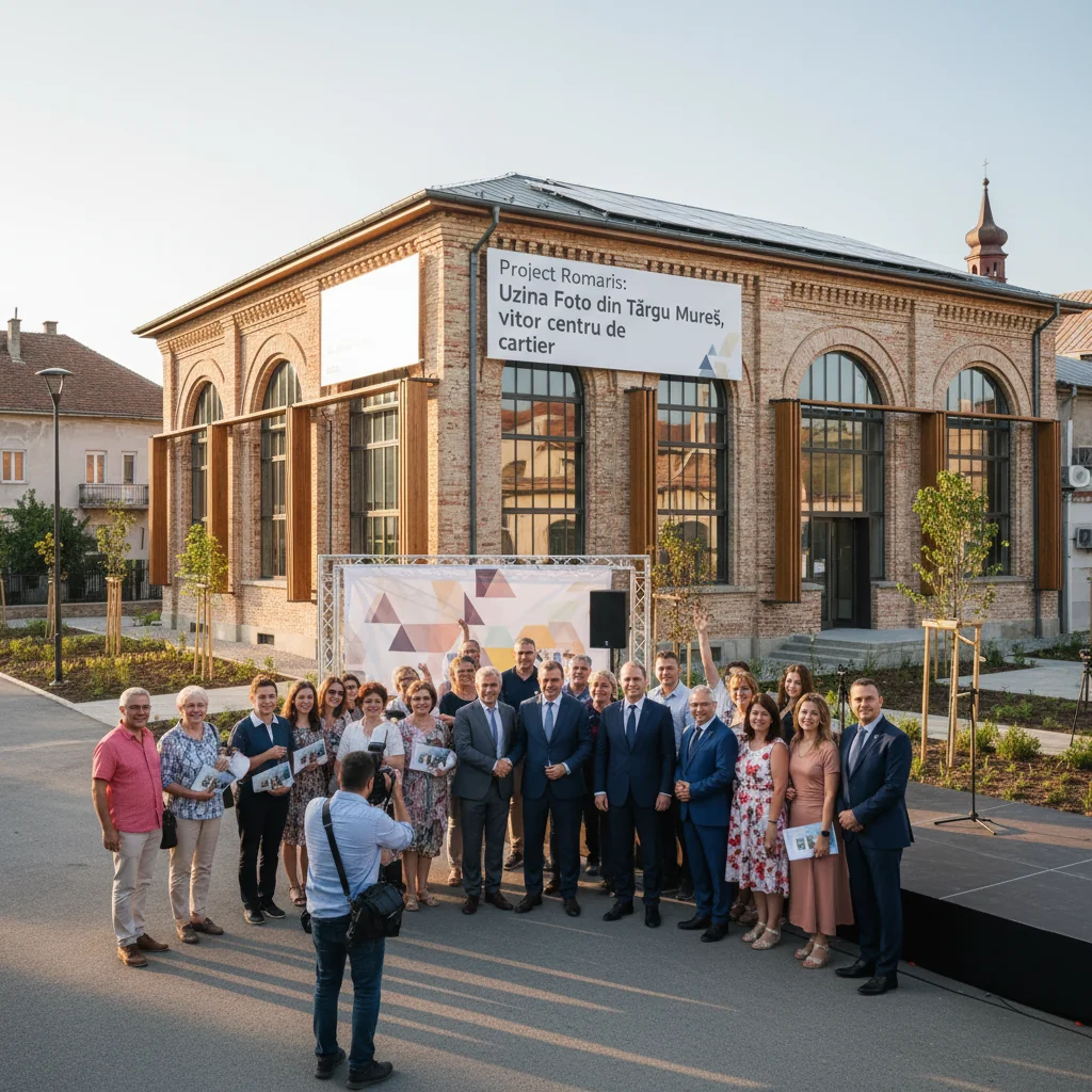 Proiectul Romaris transformă fosta Uzina Foto din Târgu Mureș într-un viitor centru de cartier